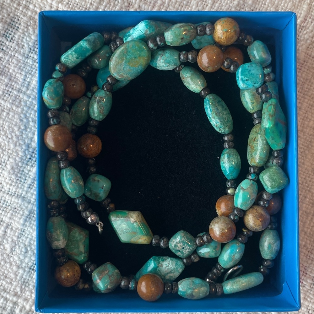 Jay King Turquoise and Brown Necklace - Picture 3 of 3